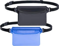 CADONO 2-Pack Waterproof Pouch with Adjustable Waist Strap | Screen Touch Sensitive Dry Bag, Keep Your Phone and Valuables Dry, Perfect for Swimming Kayaking Boating Fishing Beach Diving