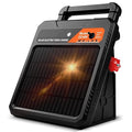 20 Mile Solar Electric Fence Charger, 0.4J Output Solar Fence Kit 10.2 KV Max Voltage, 12V/4.5Ah Battery, Portable Solar Fence Energizer for Livestock & Garden Protection, Includes Alligator Clip