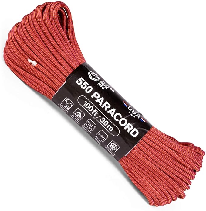 Atwood Rope MFG Color Changing 550 Paracord 100 Feet 7-Strand Core Nylon Parachute Cord Outside Survival Gear Made in USA | Lanyards, Bracelets, Handle Wraps, Keychain