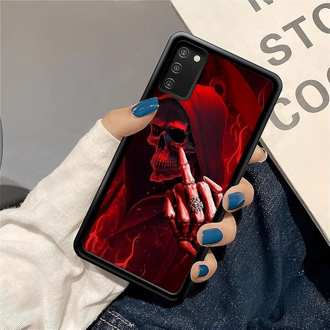 for Samsung Galaxy S20 FE Case, Gestures Funny Skull Pattern Graphic Design Girl Boy Soft Silicone Hard Acrylic Shock Protection for Samsung Galaxy S20 FE