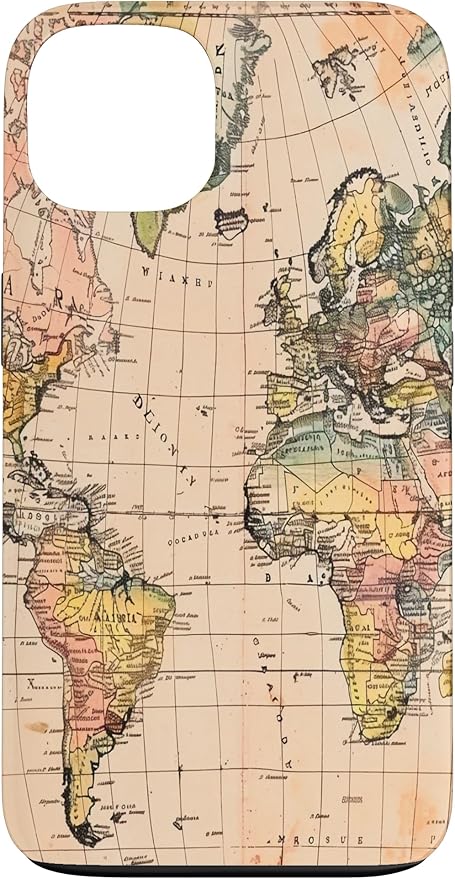 World Map ,Old Map of the World Case for iPhone 13
