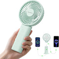 HandFan Upgraded 10,000 mAh Quiet Handheld Fan - 4.5 Inch Large Hand Held Fans Reahargeable, 180° Foldable Portable Fan [30 Working Hours] with Lanyard, Base for Disney/Travel/Concerts/Beach/Office