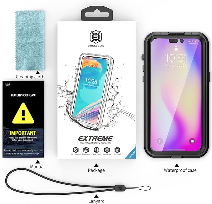 AICase for iPhone 14 Pro Case Waterproof, Compatible with Magsafe Magnetic Protective iPhone 14 Pro Phone Case, Water Proof Mag Safe Magnet Shockproof Full Body Clear with Screen Protector