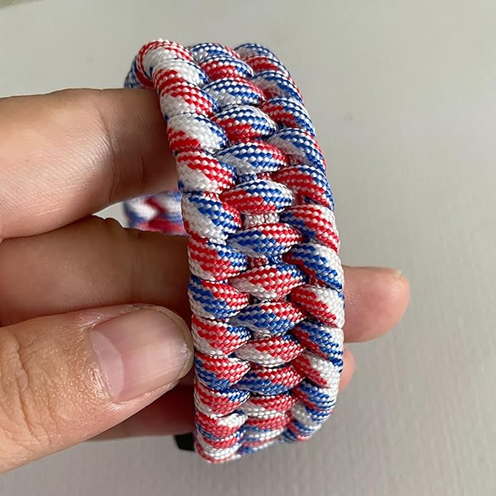 Parachute Cord Bracelets Trilobite Weaved Paracord Bracelet with Side Release Buckle 8.7 inch Black Bracelet for Men Women 1 Set