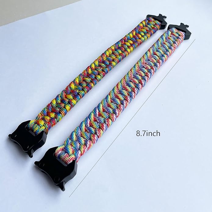 Parachute Cord Bracelets Trilobite Weaved Paracord Bracelet with Side Release Buckle 8.7 inch Black Bracelet for Men Women 1 Set