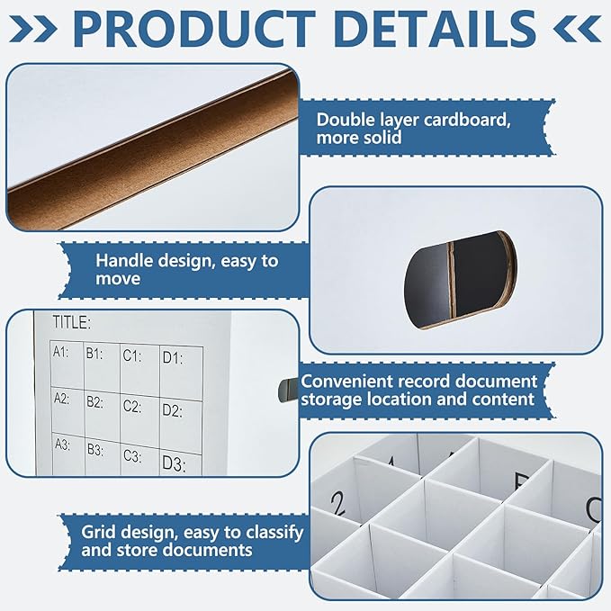 PerKoop 2 Pack Blueprint Holder Storage Organizer for Storing Poster Anchor Charts 32 Slots 37 x 14.2 x 14.2 Inch Blueprint Roll File Holder for Architectural Map School Office Home Items