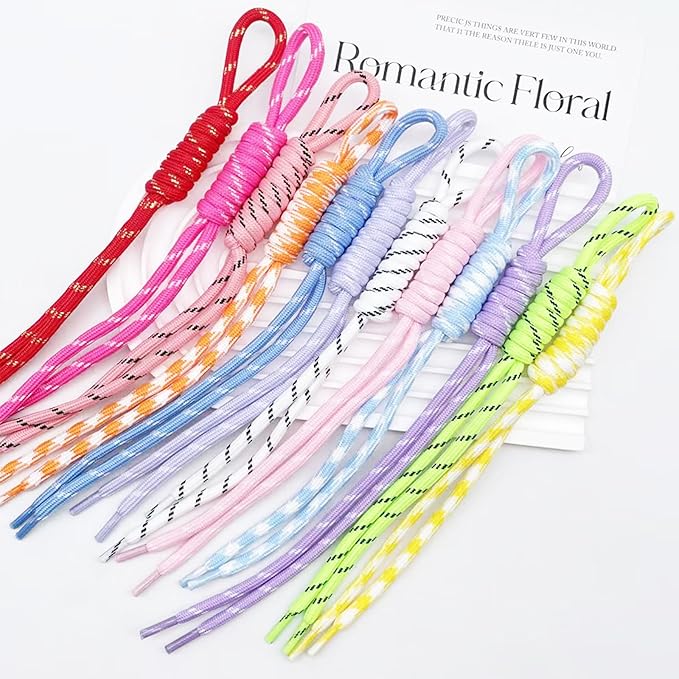 8/13/18/20/30 Pack Paracord Keychain Rope Bag Charms Colorful Braided Charms for Key Chain Purse Backpack Handbag