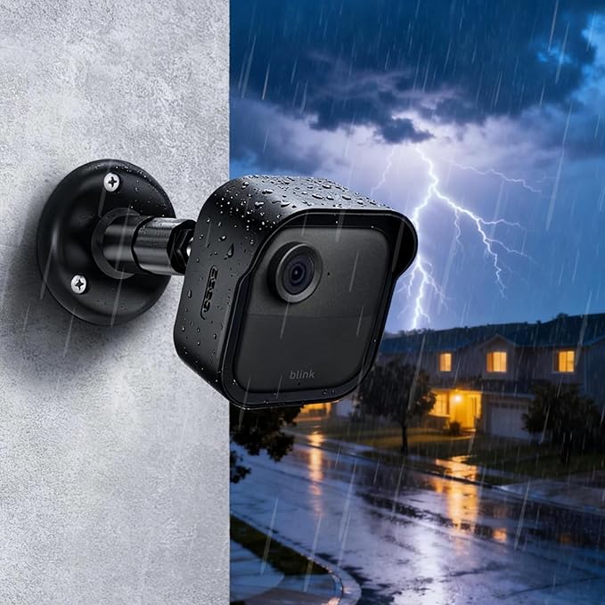 Blink Outdoor Camera Wall Mount Compatible with 2K+ & 4th Gen,3 Pack Weatherproof Protective Housing,360 Degree Adjustable with Blink Sync Module Core Outlet Mount for Blink Camera System