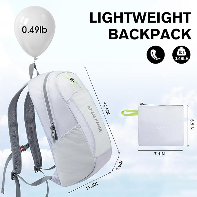 G4Free 24L Lightweight Packable Hiking Backpack Small Sport Travel Daypack Water Resistant for Women Men