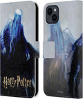 Head Case Designs Officially Licensed Harry Potter Dementor Prisoner of Azkaban II Leather Wallet Case Compatible with Apple iPhone 15 Plus