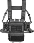 ACE TAC S.O.P. Tactical Chest Rig with 5.56/7.62 & Pistol Magazine Pouch Holders, Wing & Molle Dangler Pouches