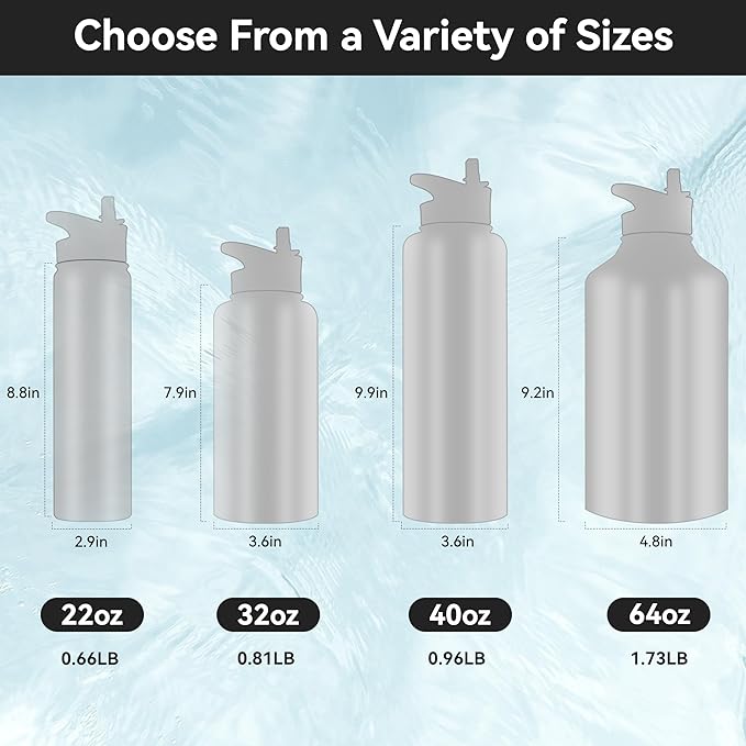 HASLE OUTFITTERS Half Gallon Insulated Water Bottles 64 oz, Stainless Steel Metal Water Jug with 2 Lids Keep Cold 48h/Hot 24h, Leak Proof & BPA-Free Water Flask Jug(Brick Red,1)