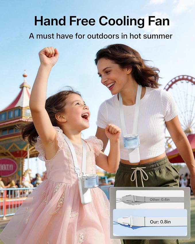 Misting Fan Portable - Handheld Turbo Fan with Mist, Spray Water Mister Fans, 4000mAh Rechargeable, 5-Speeds, Personal Gifts for Women Beach Travel Outdoor - White