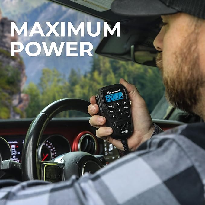 Midland MXT575 GMRS Mobile Radio, Two-Way Radio with NOAA Weather Scan and Alert - for Farms, Ranches, Overlanding - Repeater Capable, Integrated Control Mic,- External Magnetic Mount