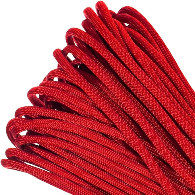 Paracord Planet 550lb Commercial Grade Paracord – 7 Strand Type III Nylon Parachute Cord Hanks for Hiking, Camping, and Fishing – 30+ Colors and Lengths of 50' and 100'