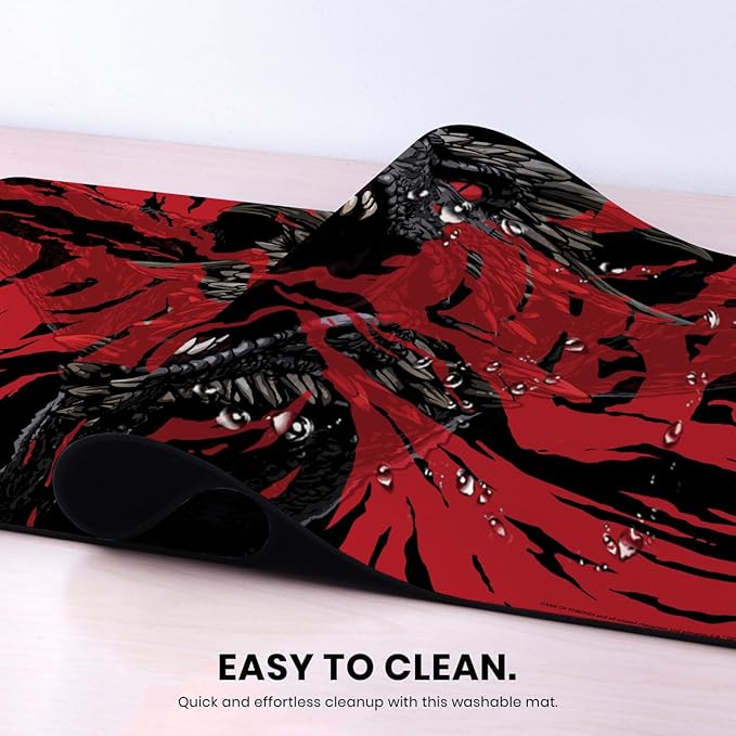 Head Case Designs Officially Licensed HBO Game of Thrones Dracarys Graphic Art 37.4 x 15.75 x 0.16 inches (900 x 400 mm) - XL Gaming Office Desk PC Keyboard Mouse Mat Pad