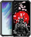 for Samsung Galaxy S22 Case, Sakura Japanese Samurai Pattern Graphic Design Girl Boy Soft Silicone Hard Acrylic Shock Protection for Samsung Galaxy S22