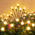Slyuexu Solar Garden Lights Outdoor Waterproof, 2 Pack 16 LED Swaying Firefly Lights Outdoor Decor Light for Pathway Party Christmas Decoration, Unique Gifts for Women, Warm White