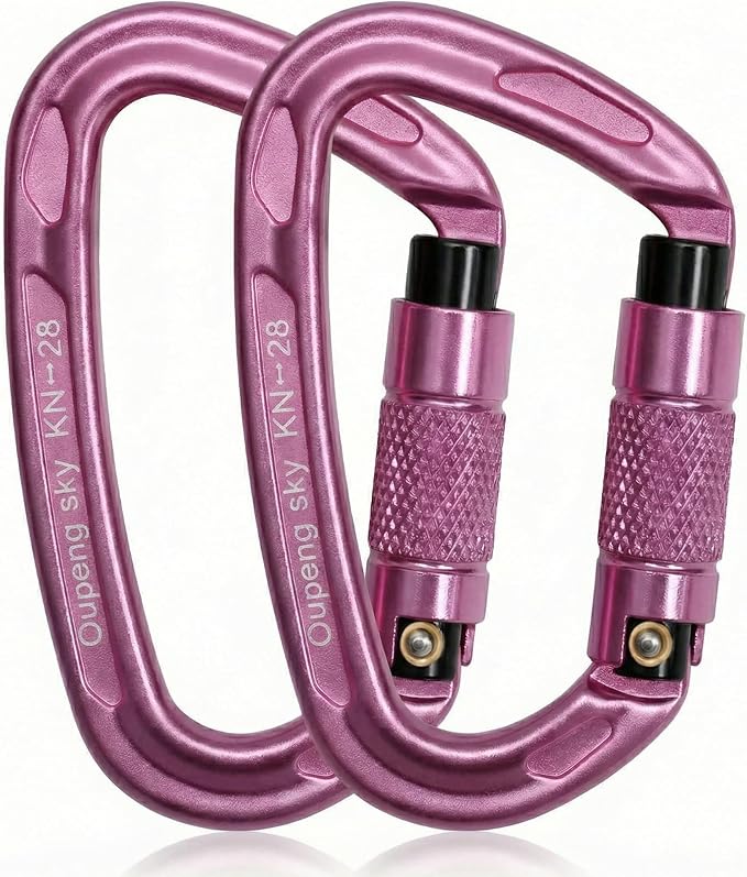 Oupeng sky Auto Locking Carabiner Clips - 28KN (6172lbs) Heavy Duty Caribeaners, Large Carabiner Clip for Keychains，Hammock，Camping, Gym, Hiking, Outdoor ，Dog Leash