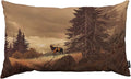 TKS MITLAN Brown Deer Pillow Cover 12x20 inch Elk in The Rocky Mountains Rocks Tree Wildlife Pillows Decorative Throw Pillows Farmhouse Decor for Home Cushion Case