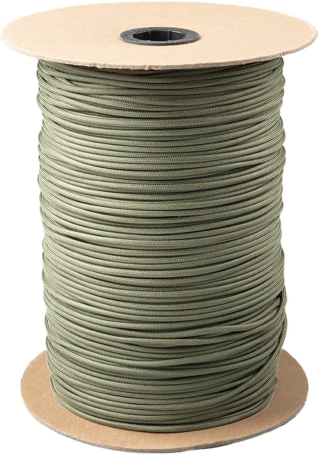 Paracord Planet Solid Color 550lb Paracord – 7 Strand Type III Nylon Cord for Indoor and Outdoor Tasks – Lichen (50 ft)
