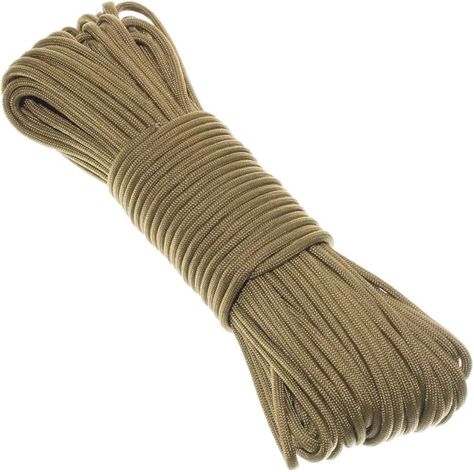 Paracord Planet Solid Color 550lb Paracord – 7 Strand Type III Nylon Cord for Indoor and Outdoor Tasks – Coyote Brown (250 ft)