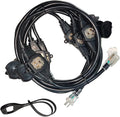 25Ft Power Extension Cord 3 Prong, 12 Gauge SJTW 5-15R Cable Male Plug to Female Connector,7 Outlets Multiple Evenly-Spaced Plug,Suitable for Stage Setting or Outdoor,UL Certified Outlet Cable