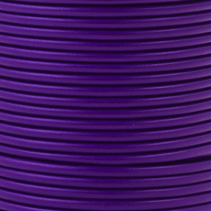 Mandala Crafts Round Genuine Purple Leather Cord for Jewelry Making – 1mm Cowhide Leather Rope String Lace for Kumihimo – 20 Yards Cowhide Craft Cording Spool