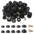 58 Pack Faucet Washer Assortment Kit - Flat and Beveled Rubber Faucet Washers for Repairing Leaks