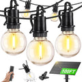 ZJOJO 100FT Solar Lights Outdoor Wateroproof, Solar String Lights with Remote USB Port 32 LED Shatterproof,Dimmable Outdoor Lights Long Last for Garden, Patio, Backyard, Yard, Camping Christmas Light