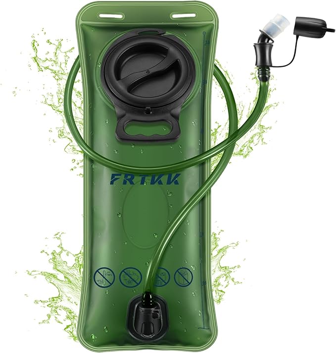 FRTKK 2L/3L Hydration Bladder, Leak Proof Water Bladder for Hydration Pack, BPA Free Wide Opening Ergonomic Shape Water Reservoir for Running Hiking Cycling Camping
