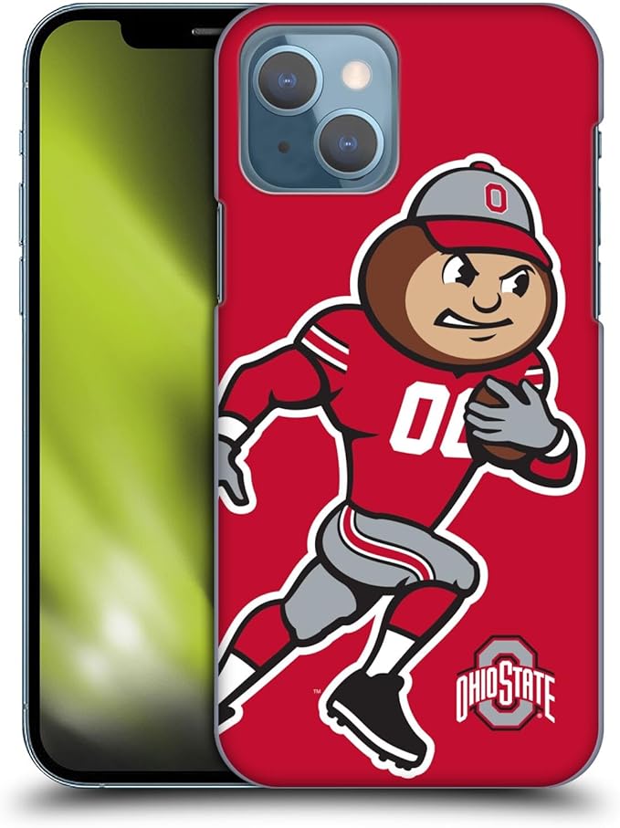 Head Case Designs Officially Licensed Ohio State University Mascot Oversized Football Graphics Hard Back Case Compatible with Apple iPhone 13