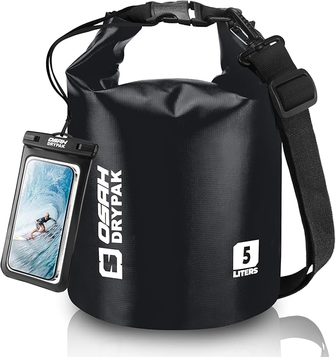 Waterproof Dry Bag, 5L/10L/20L/30L/40L Roll Top Lightweight Storage Backpack with Phone Case for Women & Men, Floating Waterproof Sack for Travel, Swimming, Kayaking, Paddle Board, Camping & Beach