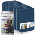 Cahomo 7.9x3.9 inch 12 PCS Nylon Repair Patch Nylon Repair Tape Self Adhesive Fabric Tapes Outdoor Camping Gear Fabric kit for Tent, Umbrella, Down Jackets, Sleeping Bag, Knapsack（Dark Blue）
