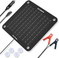 ECO-WORTHY 10W Solar Car Battery Charger Maintainer 12V Waterproof Portable Solar Trickle Charger for Car Truck Boat Lawn Mower RV Trailer Tractor ATV Utility Vehicle Battery