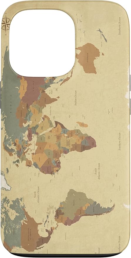 Globe Map Smartphone Cell Cover Gift World Map Pattern Phone Case for iPhone 13 Pro
