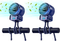 2 Pack Multifunctional Portable Stroller Fan 4 Speed 6600rpm High Speed Usb Rechargeable Personal Mini Handheld Fan Extended Tripod For Desktop Winding Kids Bed Treadmill Bike Golf Cart Outdoor Travel