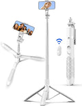 71" Selfie Stick, Smartphone Tripod Stand All-in-1 with Remote, Travel Tripod for iPhone, Extendable Cell Phone Tripods for Selfie/Video Recording/Photo/Live Stream/Vlog