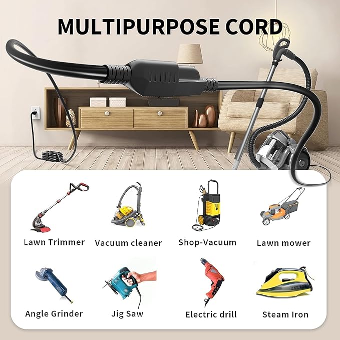POWGRN 6 FT（2 Pack） 16/3 Black Indoor Outdoor Extension Cord Waterproof, 3 Prong Flexblie SJTW Cold Weatherproof -50°C Appliance Extension Cord 13 AMP 1625W 16AWG Electric Cable