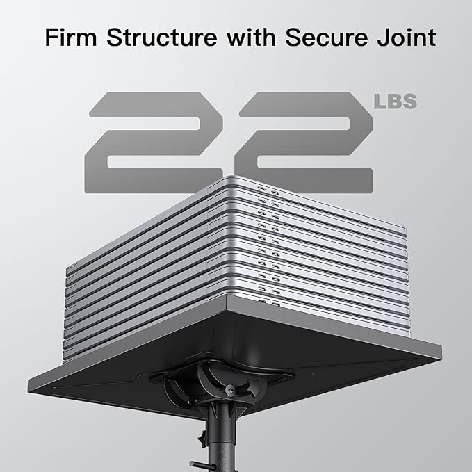 AMADA HOMEFURNISHING Height Adjustable Projector Tripod Stand for 26 to 51 inch, Foldable Laptop Tripod Stand, Portable Outdoor Projector Stand for Laptop, Projector, DJ, or Sheet Music-AMPS02