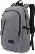 Mancro Laptop Backpack for Travel, Anti-theft Laptop Backpack for Men Business Backpack Work Daypack with Lock, Water Resistant Travel Computer Bag Daypack, Grey