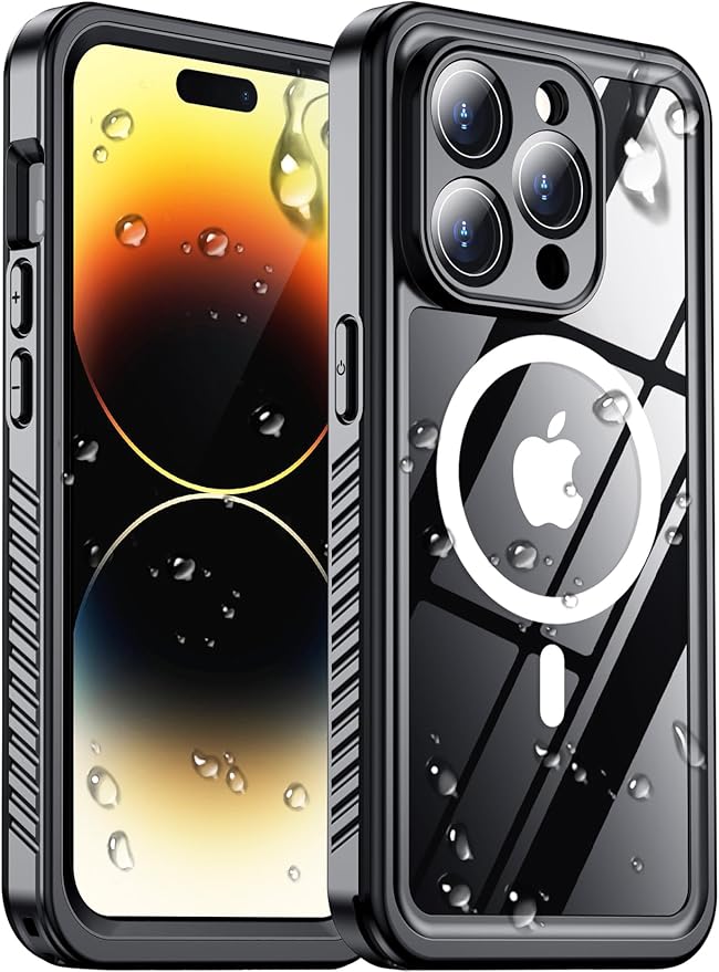 Red2Fire 2024 New Designed for iPhone 14 Pro Case Waterproof,[Compatible with MagSafe][Built-in Camera & Screen Protector][Full Body Shockproof][IP68 Waterproof][Dustproof] Phone Case 6.1"