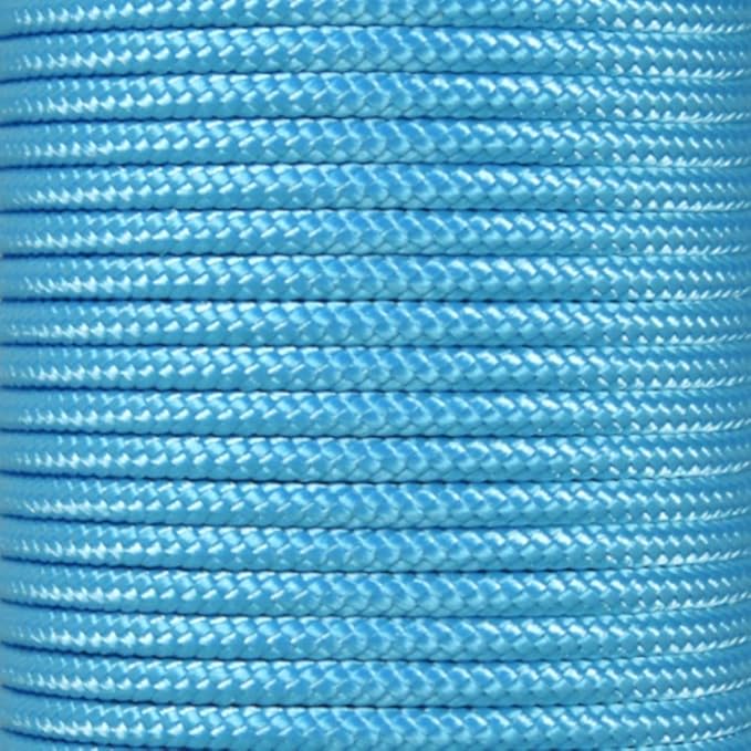 Paracord Planet | Type II Commercial Grade 425 Paracord – 425 LB Tensile Strength W/ 3mm Diameter (Neon Turquoise, 100 FT)