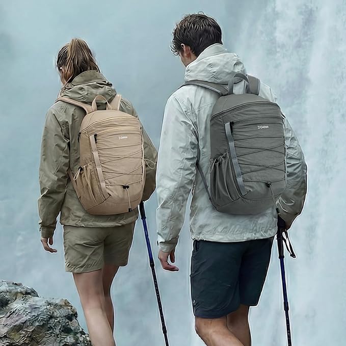 G4Free Hiking Backpack for Women Men 20L Lightweight Travel Backpacks Daypack Outdoor Daily Camping, Khaki