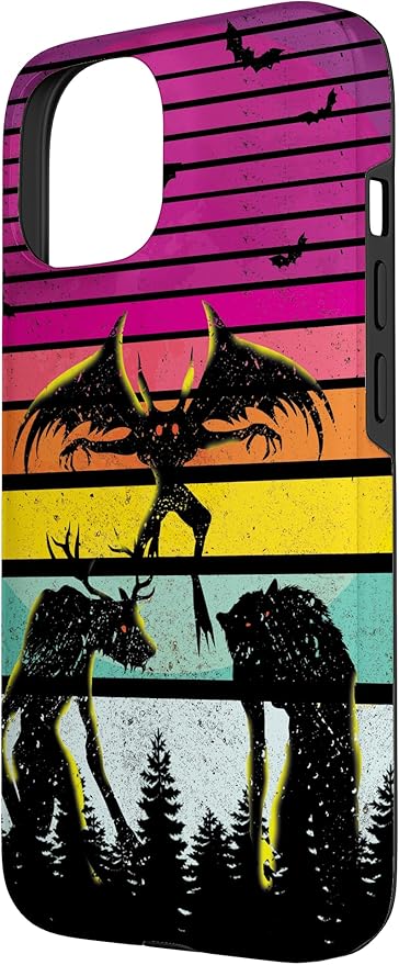 Cryptkin Cute Mothman Cryptid Map Case for iPhone 15