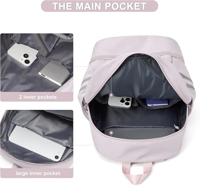 coofay Gym Backpack For Women Waterproof Backpack With Shoe Compartment Lightweight Travel Backpack Sports Backpacks Small Gym Bag
