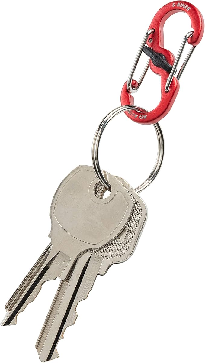 Nite Ize S-Biner MicroLock Aluminum, Locking Keychain Carabiner, 5 Pack, Assorted Colors