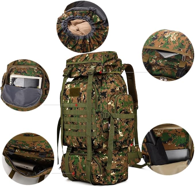 Hiking Backpack for Men 70L/100L Camping Backpack Military Rucksack Molle 3 Days Assault Pack for Climbing | Camping Backpack, 3 Days Assault Pack, for Climbing