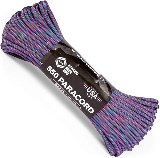 Atwood Rope MFG Color Changing 550 Paracord 100 Feet 7-Strand Core Nylon Parachute Cord Outside Survival Gear Made in USA | Lanyards, Bracelets, Handle Wraps, Keychain