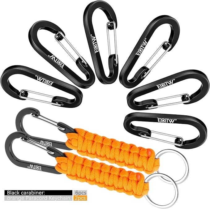 EOTW Paracord Keychain for Men Women Paracord Carabiner Backpack Keychain with Aluminum Clip for Camping Hiking Outdoor Gear
